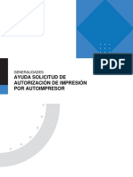 Solicitud de Autorización de Impresión Por Autoimpresor SAR 927