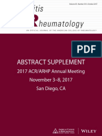 Abstract Supplement: 2017 ACR/ARHP Annual Meeting November 3-8, 2017 San Diego, CA
