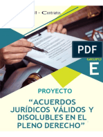 Acuerdos Jurídicos Válidos Y Disolubles en El Pleno Derecho