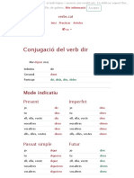 Conjugació Del Verb Dir: Mode Indicatiu