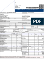 Motor Private Car Package Policy Schedule Cum Certificate of Insurance