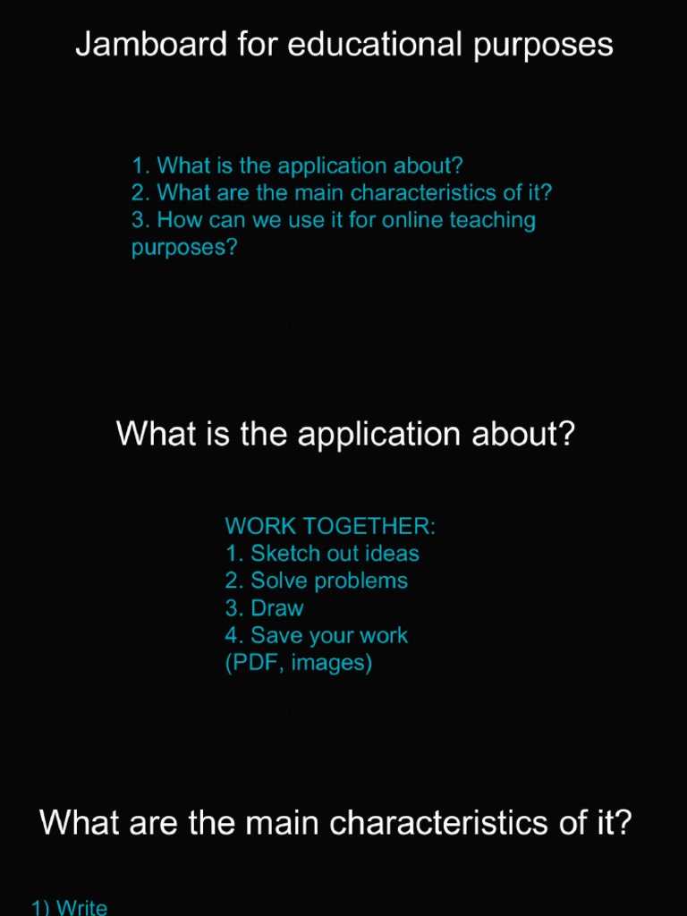 "Jamboard" For Educational Purposes PDF