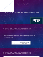 Engineering Physics Notes on Uniformly Accelerated Motion