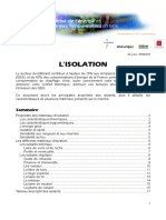 Isolation Proprietes Materiaux