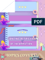 Online Retrieval of InformationPPT