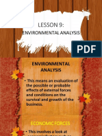 Lesson 9 - Environmental Analysis