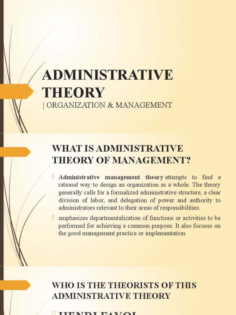 Understanding Fayol's Administrative Theory | PDF | Philosophical Theories