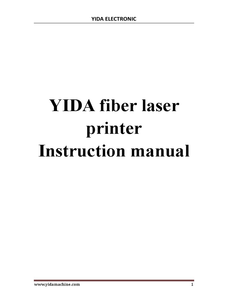 YIDA Laser Printer Instructions PDF Printer Computing