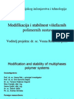 Modifikacija I Stabilnost Višefaznih Polimernih Sustava: Fakultet Kemijskog Inţenjerstva I Tehnologije