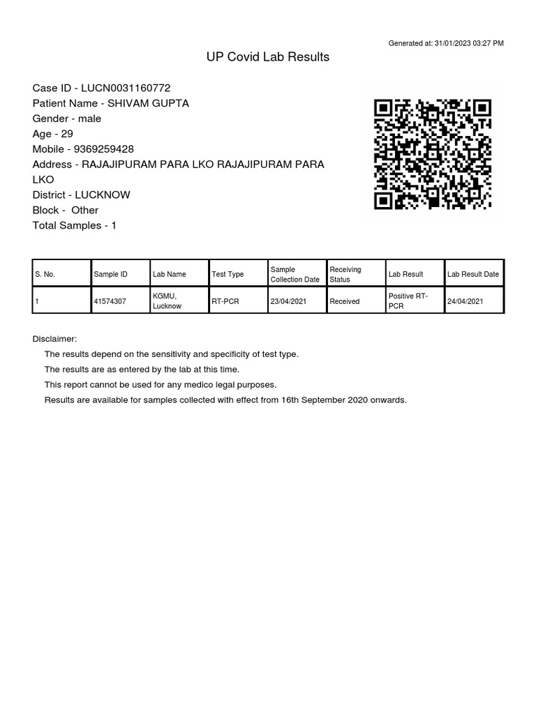 Lab results 31160772 pdf