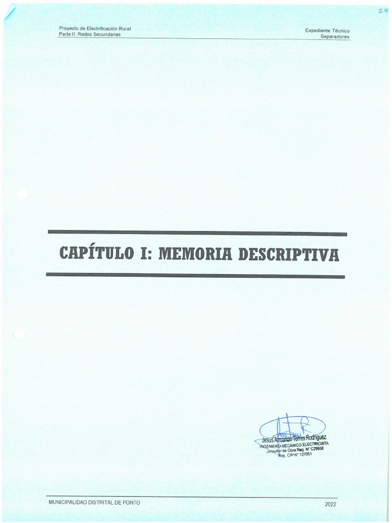 I. Memoria Descriptiva Red Secundaria 20230322 144650 693 | PDF