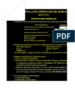 Plantilla de Correccion Del Mcmi-Iii: Instrucciones Generales