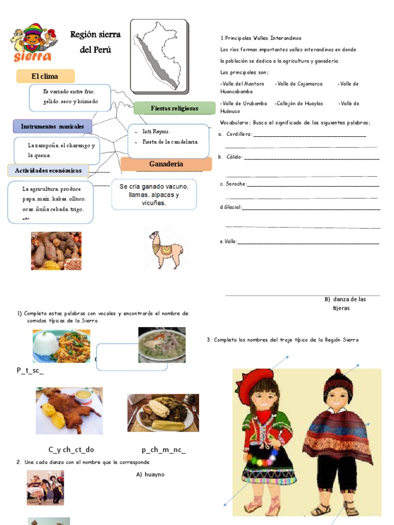 Actividades y Cultura de la Sierra Peruana | PDF | Perú | Andes
