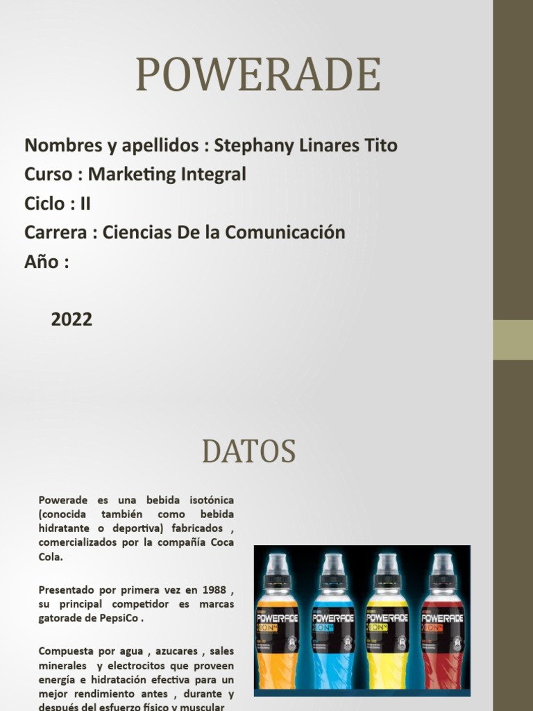 Evolución y Estrategia de Powerade | PDF