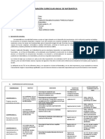 Programación Curricular Anual de Matemática