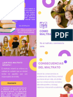 Díptico Informacion Escuela Llamativo Morado y Amarillo