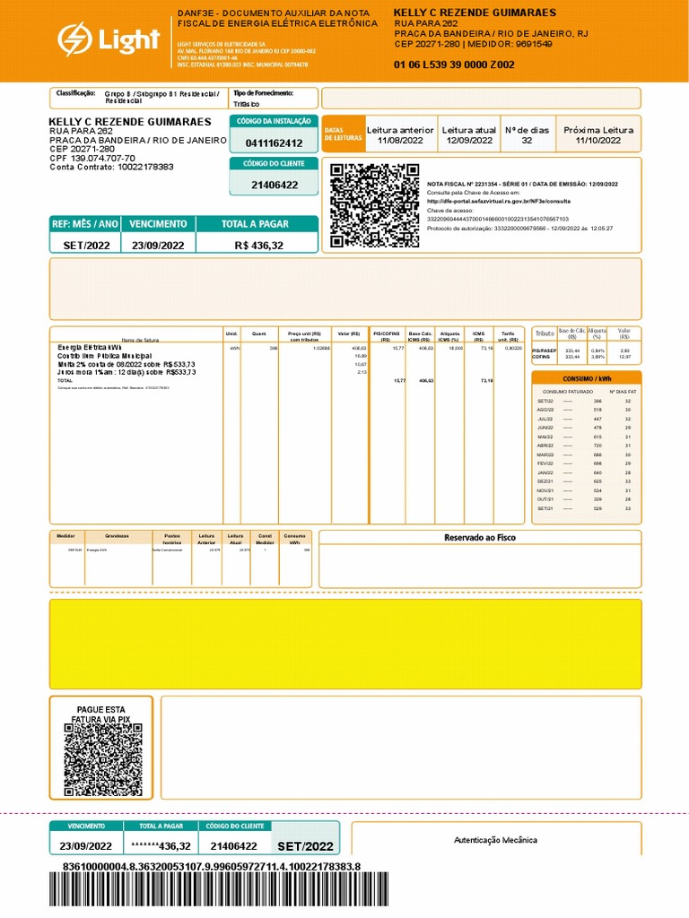 Conta de luz light pdf