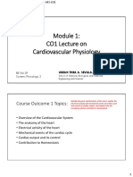 CO1 Lecture On Cardiovascular Physiology: Course Outcome 1 Topics
