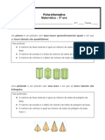 Ficha Informativa - Classificação de Prismas e Pirâmides