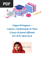 Língua Portuguesa - Leitura e Interpretação Do Texto O Preço de Pensar Diferente Eu Sou Malala