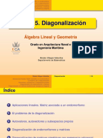 Tema 5. Diagonalización: Álgebra Lineal y Geometría