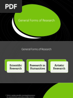 General Forms of Research