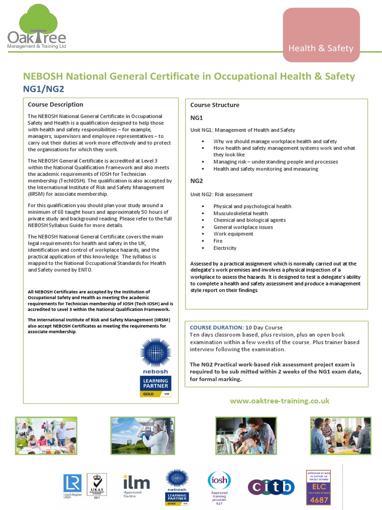 NATIONAL GENERAL CERTIFICATE IN OCCUPATIONAL HEALTH AND SAFETY visual data 2