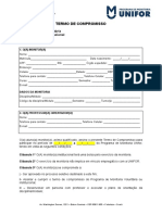 Termo de Compromisso: Monitoria Voluntária Monitoria Institucional ANO 20