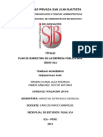 Universidad Privada San Juan Bautista: Plan de Marketing de La Empresa Publicitaria Ideas A&J