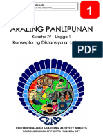 Araling Panlipunan: Konsepto NG Distansiya at Lokasyon