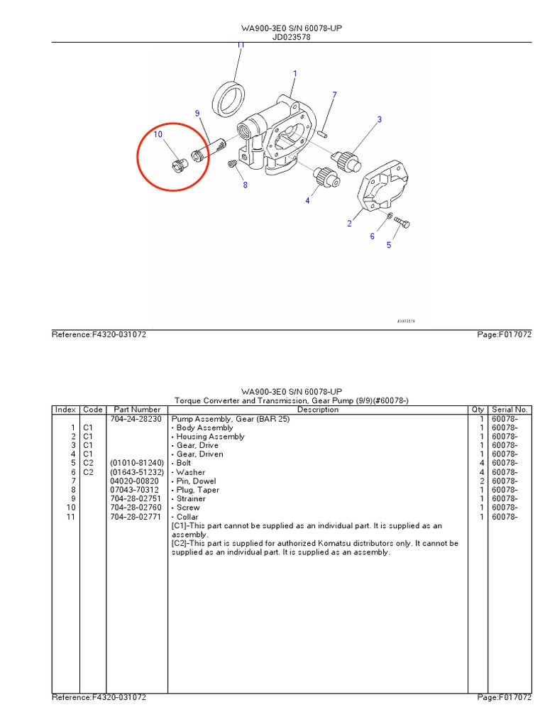 WA900-3E0 Torque Converter Parts List | PDF | Manufactured Goods | Tools