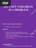 Identifying Variables