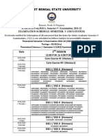 Routine of Semester - V 2022