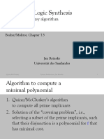 (Two-Level) Logic Synthesis: Quine/Mccluskey Algorithm