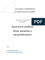 Geometria Analítica Retas Paralelas e Perpendiculares