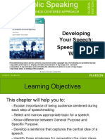 Developing Your Speech: Speech-Making Wheel: © Pearson Education Limited 2015