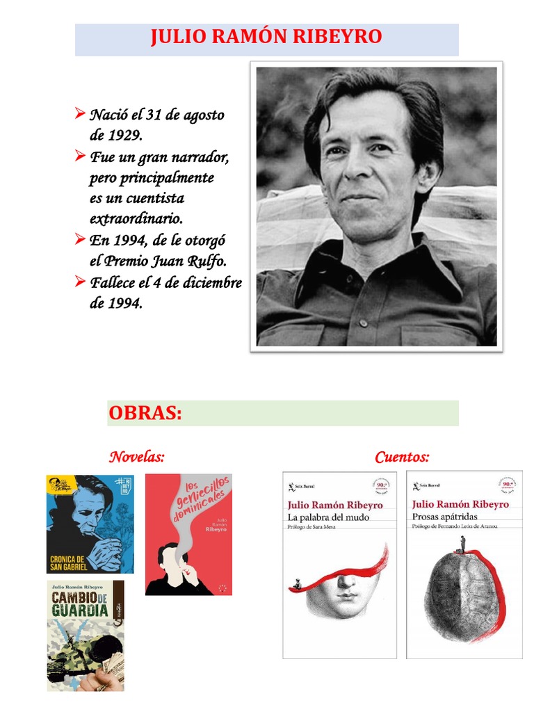 Biografía de Julio Ramón Ribeyro | PDF | Historia | Clásicos