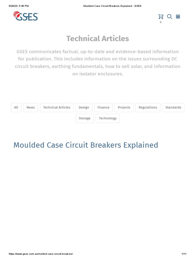 Moulded Case Circuit Breakers Explained - GSES | PDF | Power Supply ...