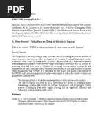 ENSCI 1100: Learning Task No. 5: A. Water Security - Tubig Program (Tubig Ay Buhayin at Ingatan)