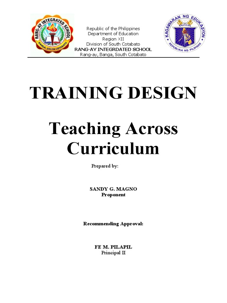 tRAINING DESIGN ESAT | PDF | Curriculum | Teachers