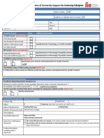University Support Form Fillable