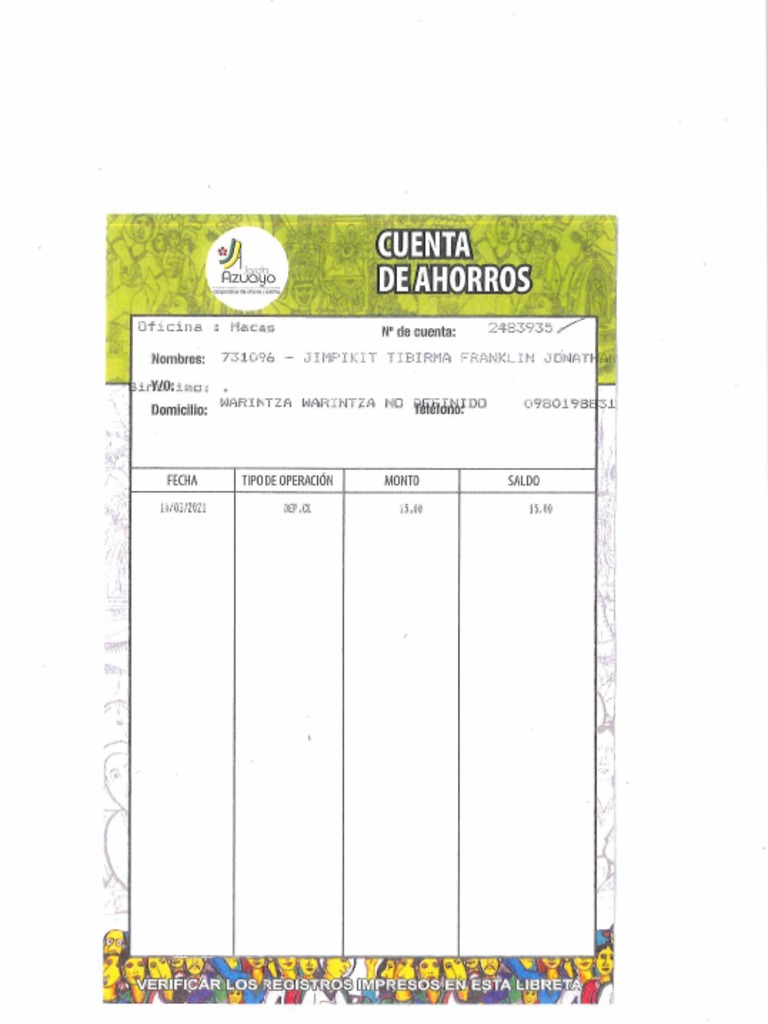 Cuentas Jardin Azuayo PDF
