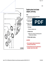 Double Piston Front Brake Calipers, Servicing