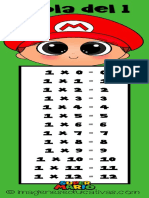Llavero Tablas de Multiplicar Ninos Mario Bros PDF