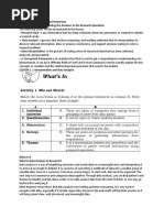 Inquiries, Investigation and Immersion Quarter 4 - Module 5: Finding The Answers To The Research Questions