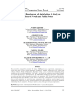 Impact of HR Practices On Job Satisfaction: A Study On Teachers of Private and Public Sector