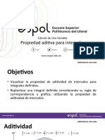 Propiedad Aditiva para Intervalos: Cálculo de Una Variable