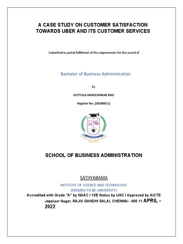 Uber Customer Satisfaction Case Study | PDF | Transport