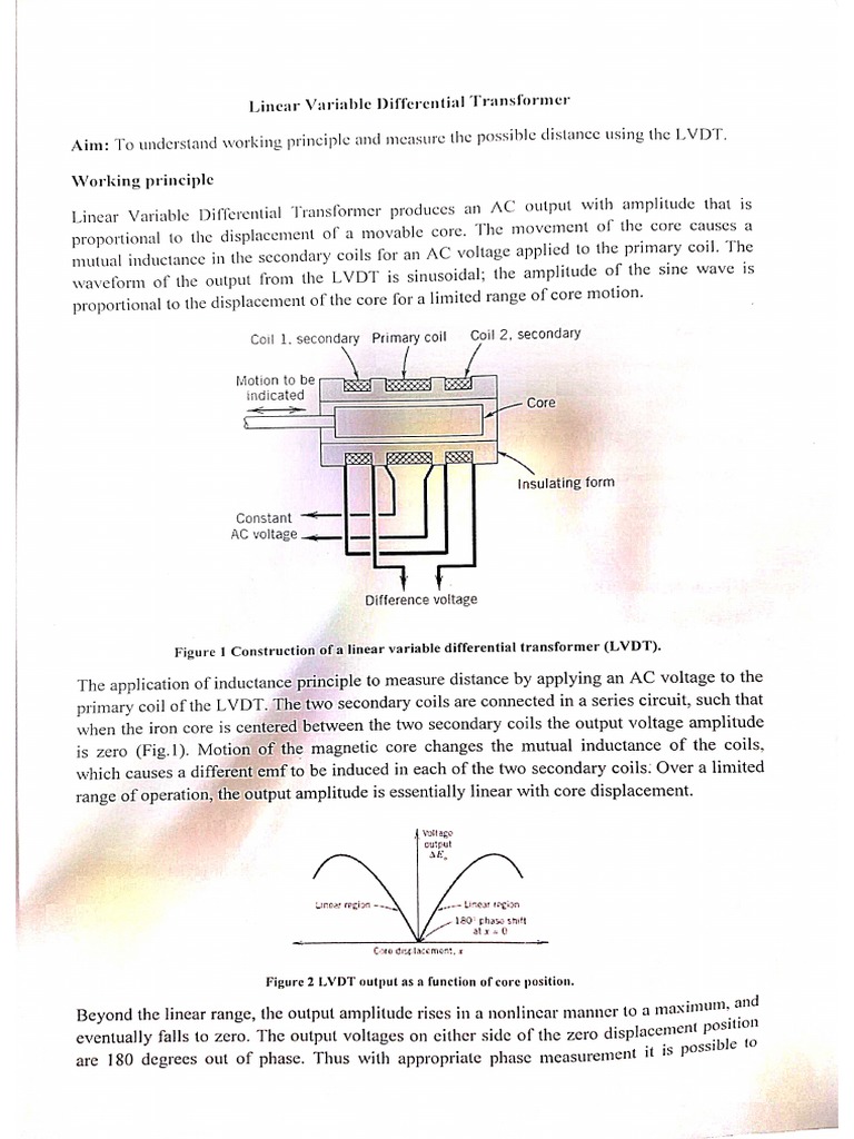 Displacement Measurement LVDT PDF