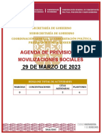 29 de Marzo de 2023: Agenda de Previsiones Movilizaciones Sociales